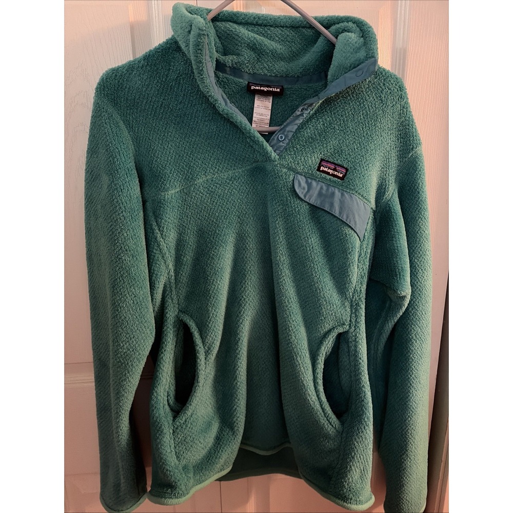 Patagonia Re-Tool Snap-T Fleece Women L Desert Turquoise Gorpcore Outdoorsy Y2K